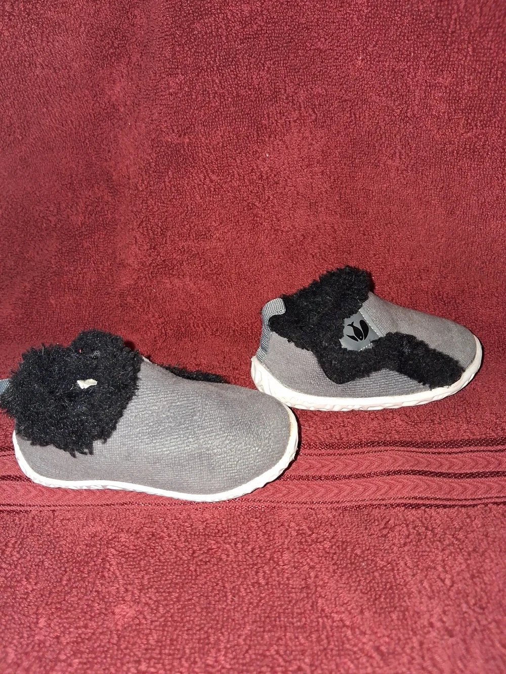 Kids Grey Cozy Slip-On Shoes Baby 13